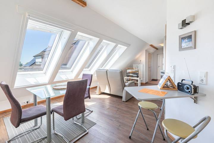 Ferienwohnung für 2 Personen, mit Terrasse und Garten sowie Ausblick in Schobüll