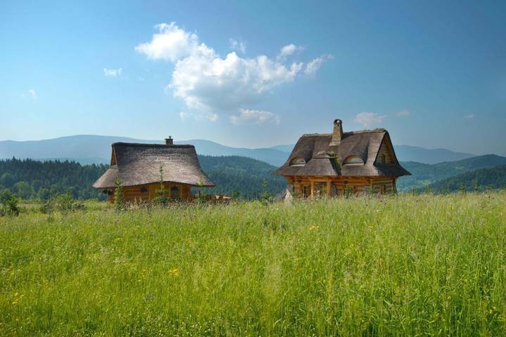Domek letniskowy dla 4 osób, z Jacuzzi i Taras oraz Ogród i Sauna w Zawoja