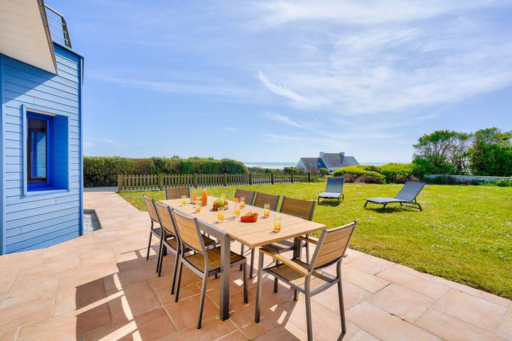 Ferienhaus für 8 Personen, mit Balkon und Garten sowie Meerblick - 1