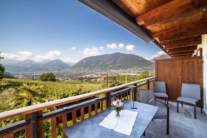 Ganze Wohnung, Ferienwohnung "Pinot" mit Bergblick, Wlan, Balkon & Garten in Meran, Sarntaler Alpen
