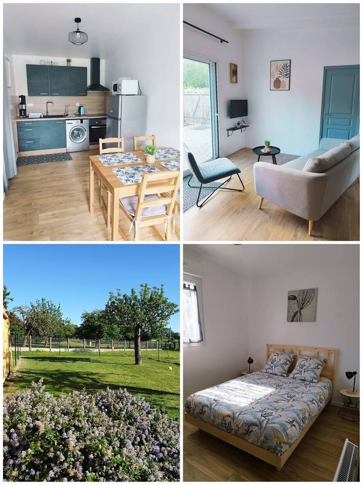 Gîte pour 4 personnes, avec terrasse et jardin