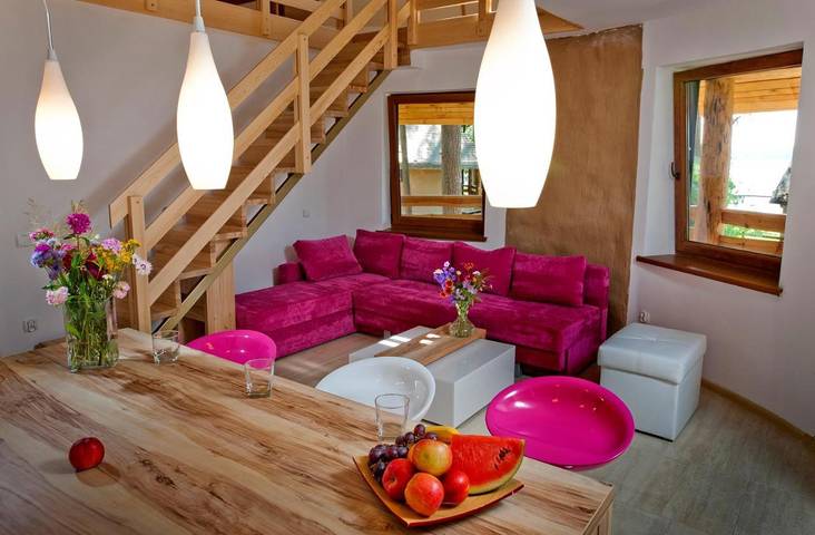 Glamping dla 6 osób, z widok i ogród oraz sauna, zwierzęta dozwolone na Podlasie