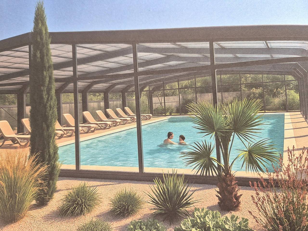Chalet avec piscine à 500 m de la plage in Saint-Pair-sur-Mer, Côte de la Déroute