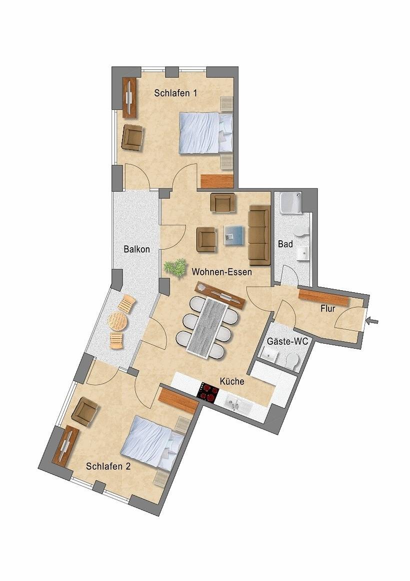 Ganze Ferienwohnung, Nordmole 11 Panorama-Wasserwohnung in Olpenitz, Kappeln