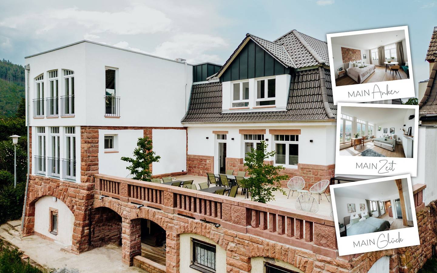 Ganze Wohnung, Mainterrasse Boardinghouse am Fluss - Main Glück in Miltenberg, Spessart-Mainland