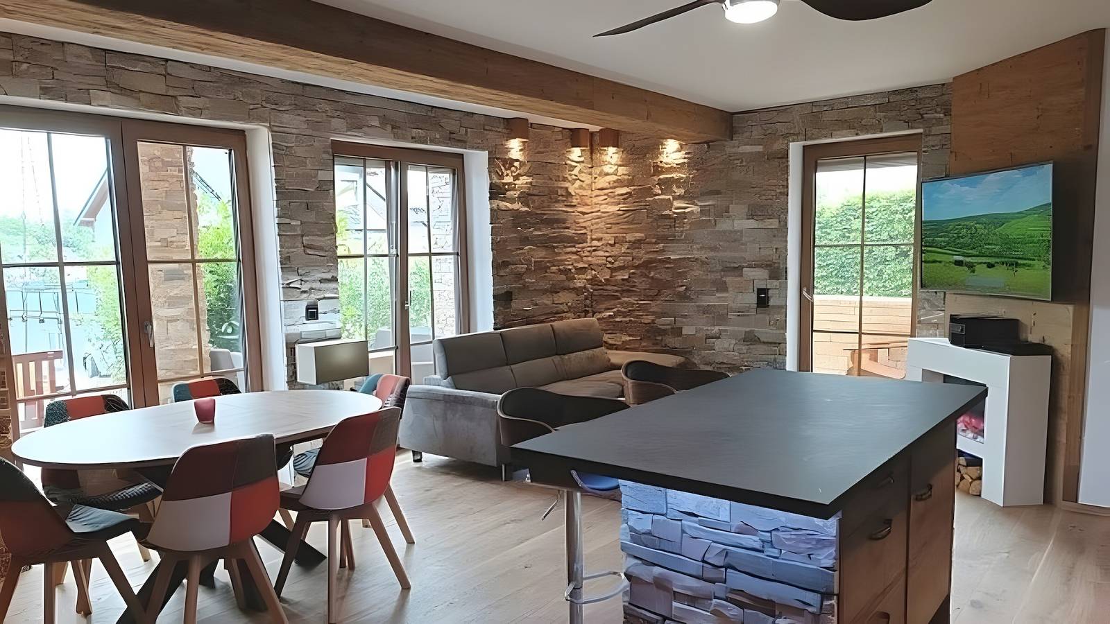 Ganze Wohnung, Luxus Ferienwohnung Chalet Seenähe in Schalkenmehren am See - für bis zu 5 Personen (90 m²) in Schalkenmehren, Vulkaneifel