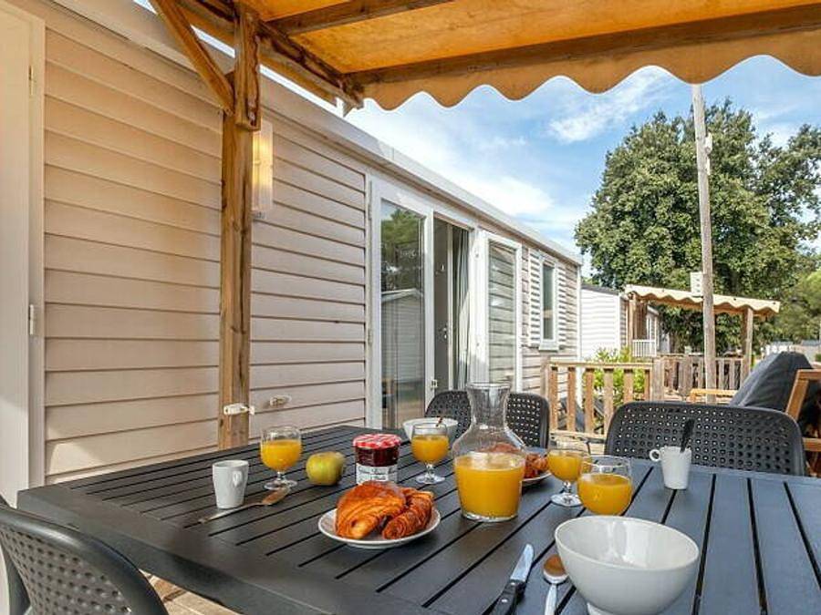 Camping Romanée - Bordeneo - Mobilheim 6 personen - Mobilheim | Premium | 3 Schlafz. | 6 Pers. | Terrasse Lounge | Clim. in Le Palais, Côte des Mégalithes