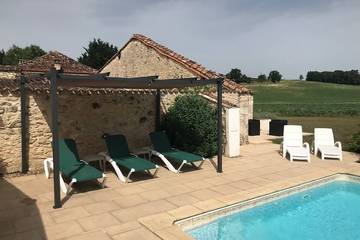 Gîte pour 6 personnes, avec piscine et jardin à Sainte-Eulalie-d'Eymet