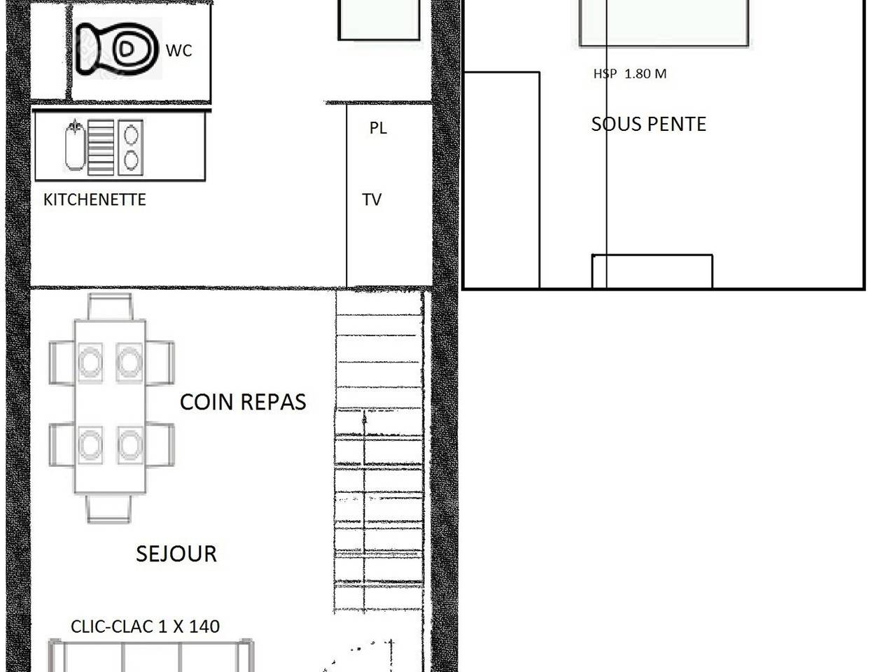 Ganze Wohnung, Gemütliches Studio mit Alkoven, für 6 Pers, Les Saisies, nah an Geschäften in Les Saisies, Albertville und Umgebung
