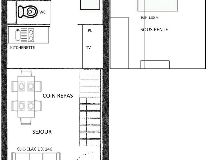 Gîte pour 6 personnes, avec balcon à Les Saisies - 3