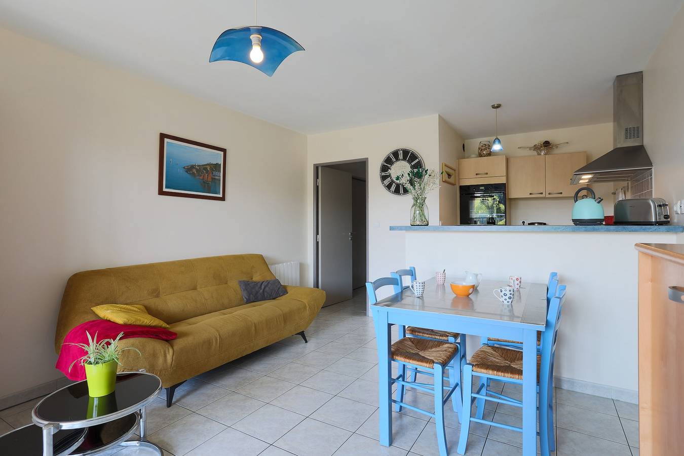 Ganze Wohnung, Ferienwohnung 'T2 Avec Terrasse Proche Plages' mit Seeblick, privater Terrasse und Wi-Fi in Pléneuf-Val-André, Côte de Goëlo
