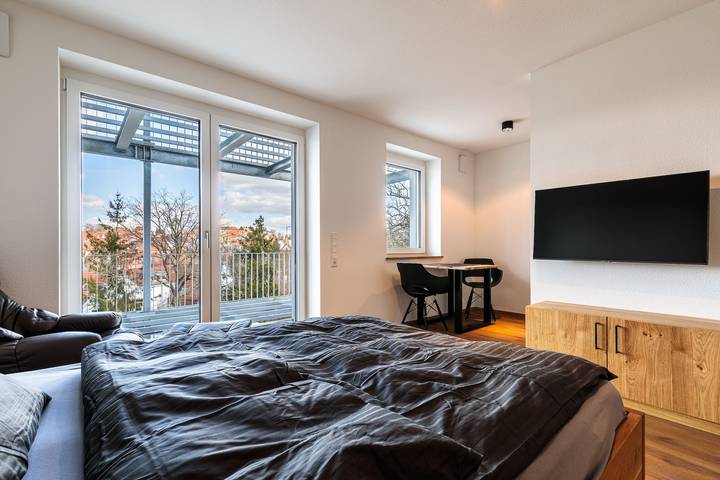 Studio entier, Appartement Premium Stadtblick 8 avec grand balcon Xxl in Pfullendorf, Region Bodensee-Oberschwaben