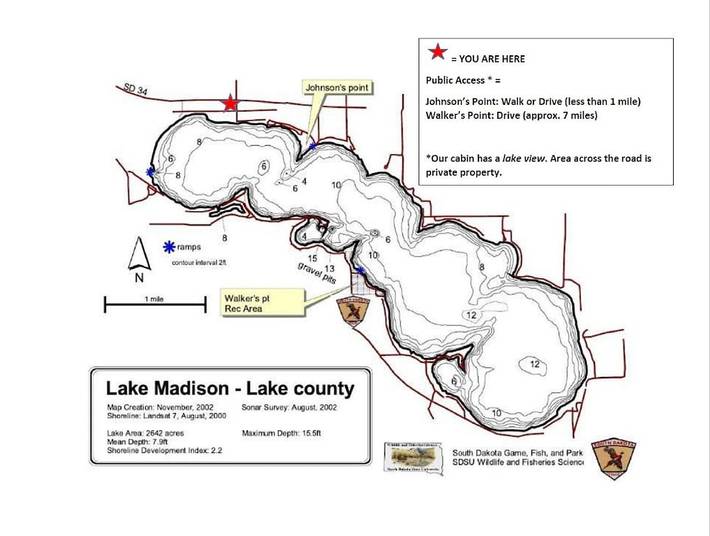 Vacation rental for 6 people, with yard, with pets in South Dakota