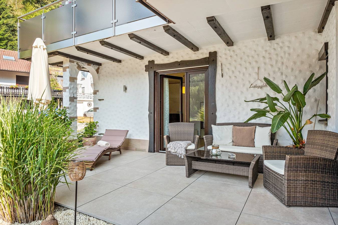 Ganze Wohnung, Ferienwohnung Uli Schätzle mit Bergblick, privater Terrasse und Wlan in Hornberg, Mittlerer Schwarzwald