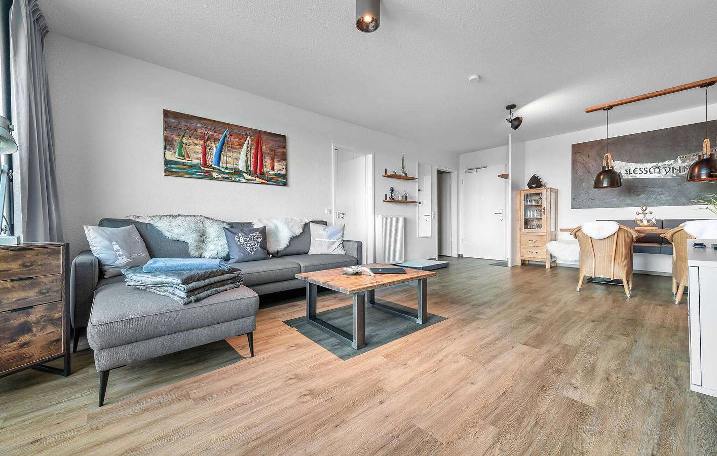 Ganze Ferienwohnung, Apartment mit Meerblick, Terrasse und Parkplatz in Olpenitz, Kappeln