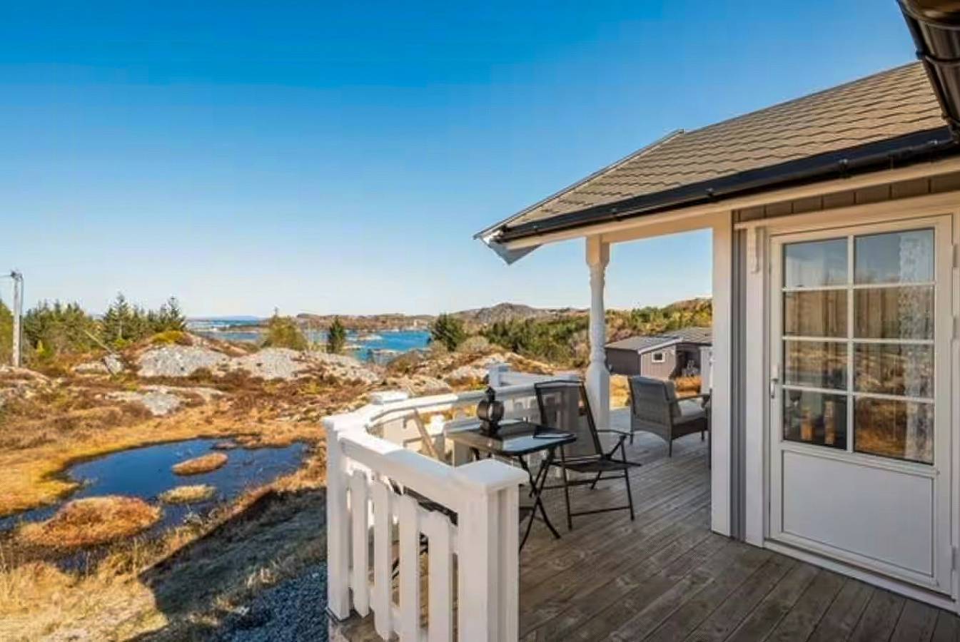 Chalet con vista sull'arcipelago di Hitra in Hitra