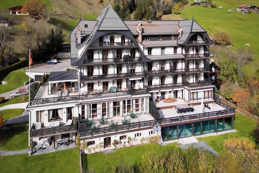Ganze Wohnung, Luxuriöse 3-Bett-Wohnung, Panoramablick auf die Berge, 5 * Spa-Einrichtungen - in Château-d' Oex, Waadt