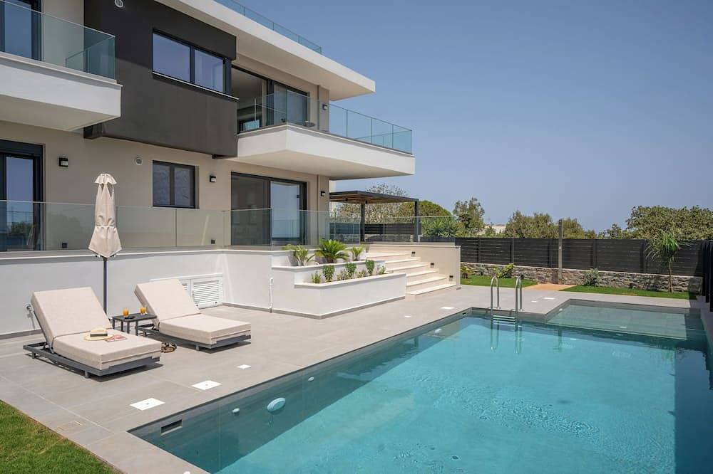 Anama Villa I, with Pool & Views to Rethymno in Nikiforos Fokas, Rethymno und Umgebung