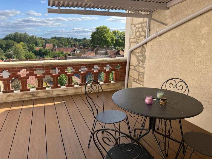 Gîte pour 3 personnes, avec Terrasse et Vue dans Butteaux