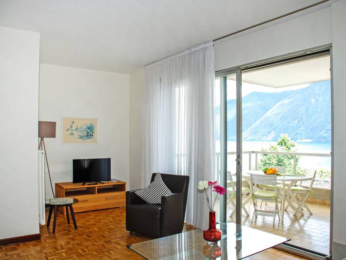 Gîte pour 3 personnes, avec vue ainsi que vue sur le lac et balcon, animaux acceptés à Lugano - 3
