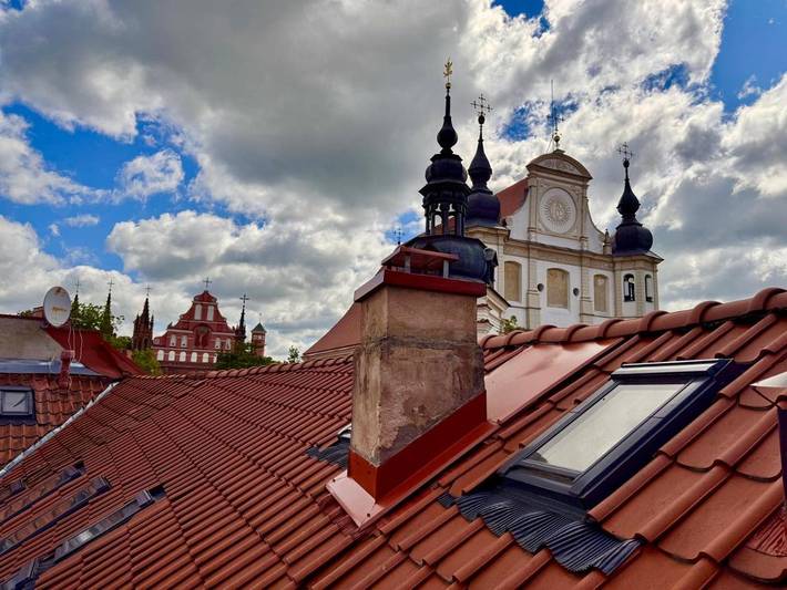 Lägenhet för 6 Personer, med utsikt och terass i Vilnius