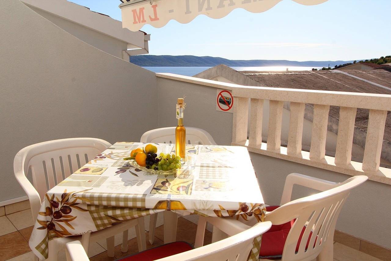 Entire apartment, One bedroom apartment with terrace and sea view Živogošće - Blato, Makarska A-24290-f in Zivogosce, Makarska Riviera