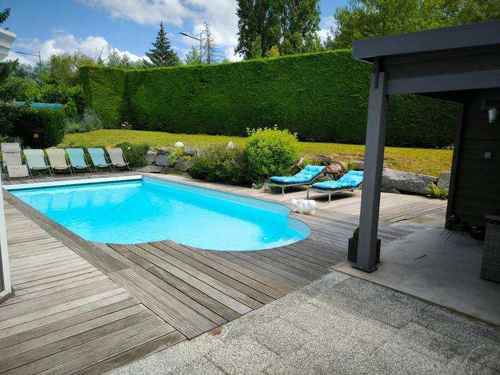 Chambre d’hôte pour 2 personnes, avec Terrasse et Jardin ainsi que Piscine et Vue à Zimmersheim