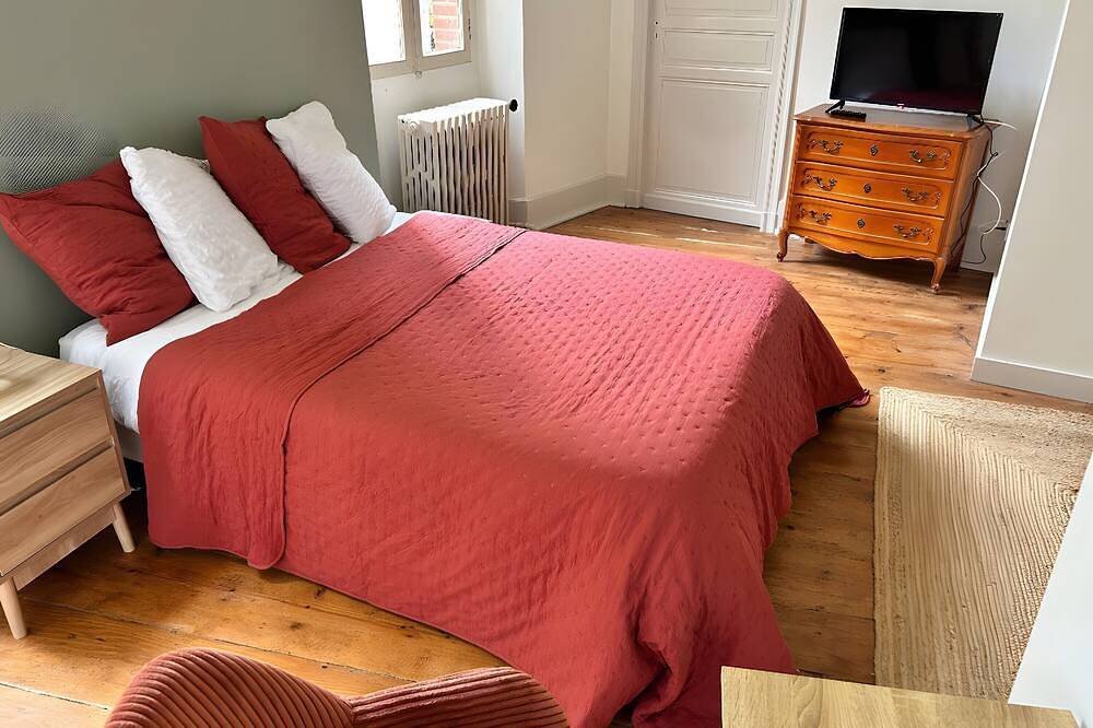 Entire apartment, Room \"Room 6\" with Shared Terrace, Communal Garden and Wi-Fi in Vic-en-Bigorre, Hautes-Pyrénées