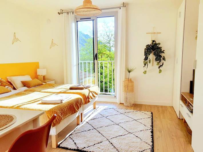Appartement de vacances pour 2 personnes, avec Jardin et Vue