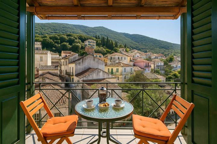 Vacation rental for 4 people, with balcony/terrace, kid friendly in Corfu
