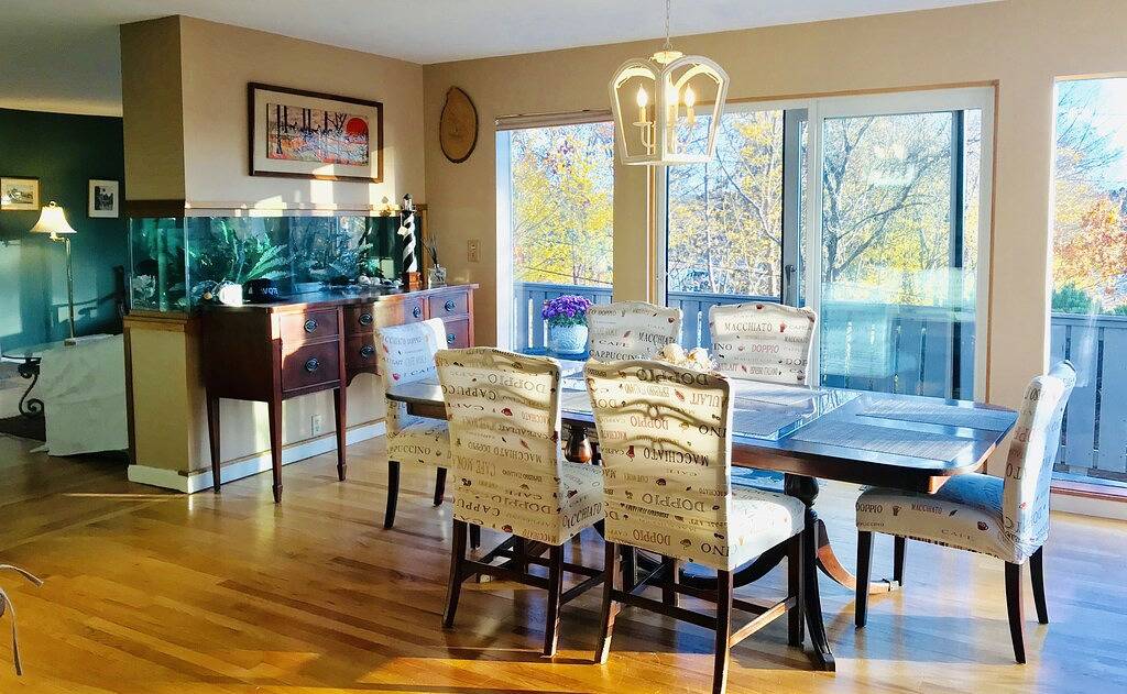 Panoramablick auf das Wasser nach Hause in Kittery, York County