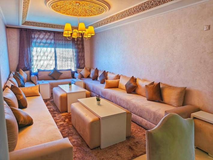 Vakantieappartement voor 8 personen, met terras en uitzicht in Tanger