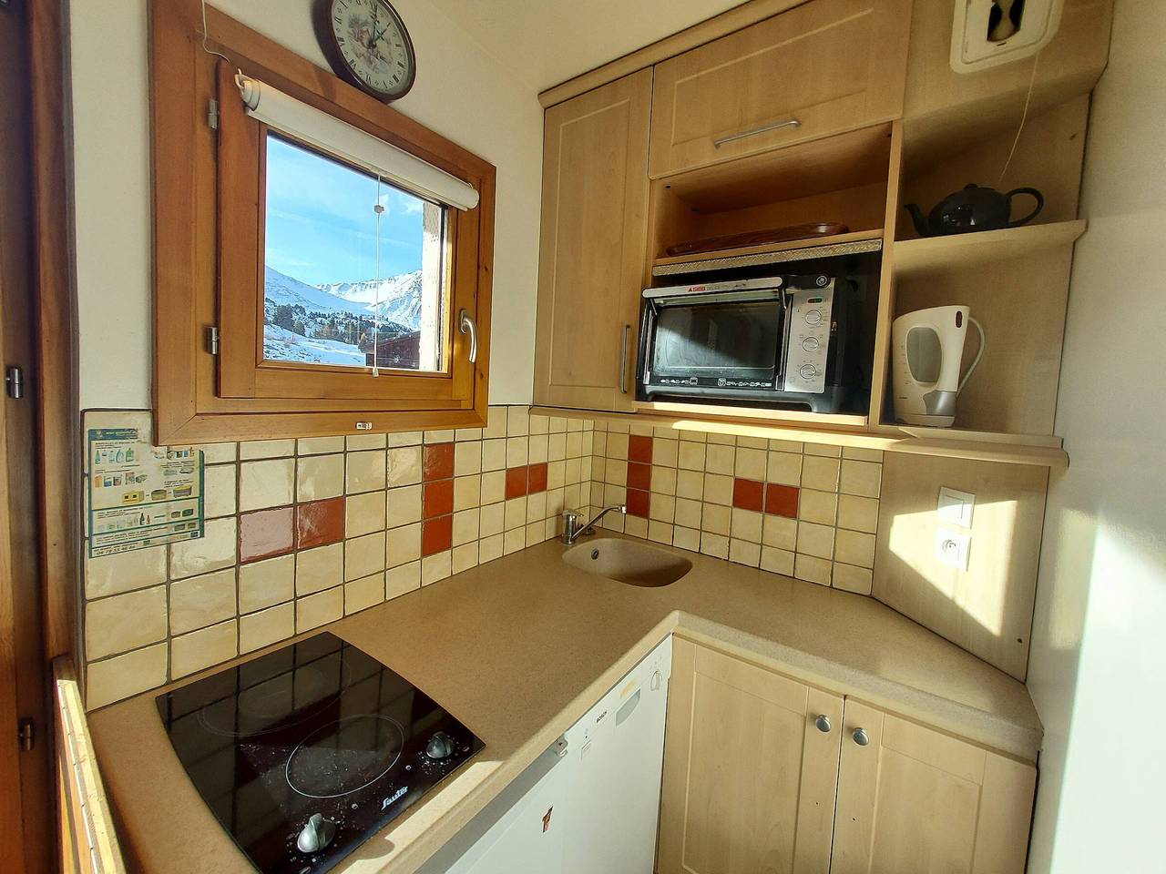 Studio entier, Studio cosy 3 pers, balcon Sud-Ouest, ski aux pieds in Plagne Villages, La Plagne-Tarentaise