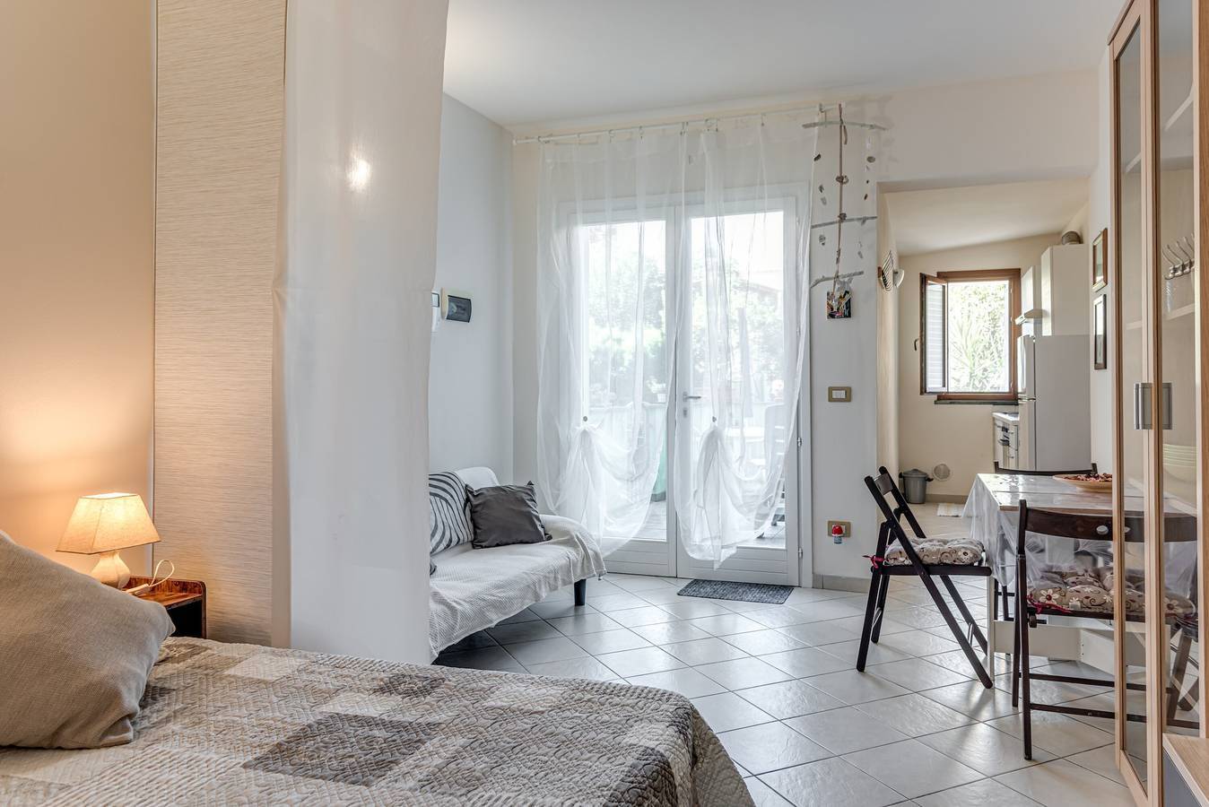 Geheel appartement, Appartement 'Un Angolo Nel Verde A Empoli' met gedeeld terras, Wi-Fi en airconditioning in Empoli, Provincie Florence