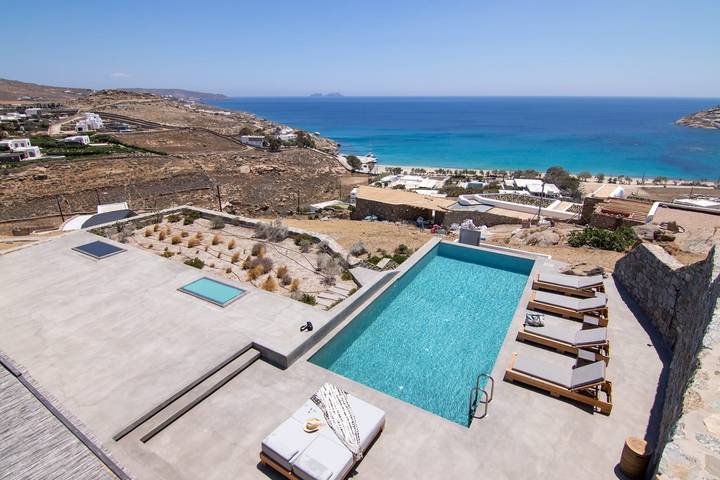 Location de vacances pour 8 personnes, avec jardin et vue sur l’océan dans Kalafatis - 2