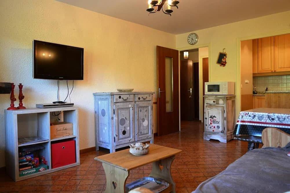 Apartamento entero, 1.o piso, vista pistas, balcón, chimenea o estufa a leña, parking, tv, 45m², Le Grand Bornand in Chinaillon, Le Grand-Bornand