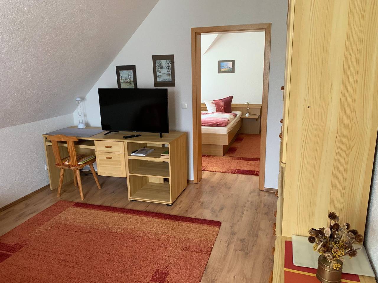Appartement de vacances entier, Ferienhaus Hirschrudel - Ferienwohnung 4 in Katzow, Vorpommern Greifswald