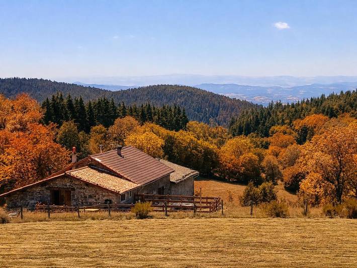 Location de vacances pour 4 personnes, avec Jacuzzi et Terrasse ainsi que Jardin et Sauna à Vollore-Montagne - 2
