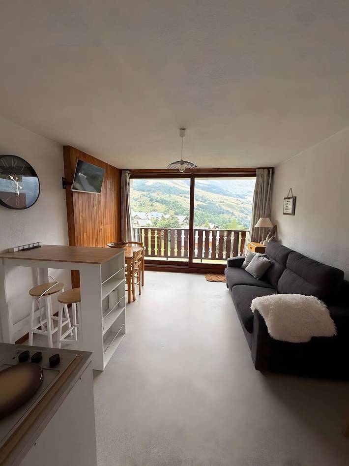 Hel studio-lejlighed, Studio 'Chez Ambre-Vue Pistes' with Mountain View and Balcony in Col du Mollard, Albiez-Montrond