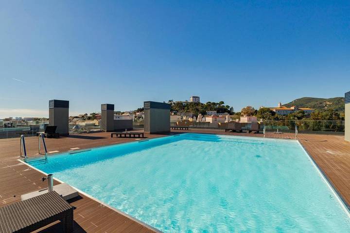 Apartamento de férias para 2 pessoas, com terraço e piscina em Setúbal