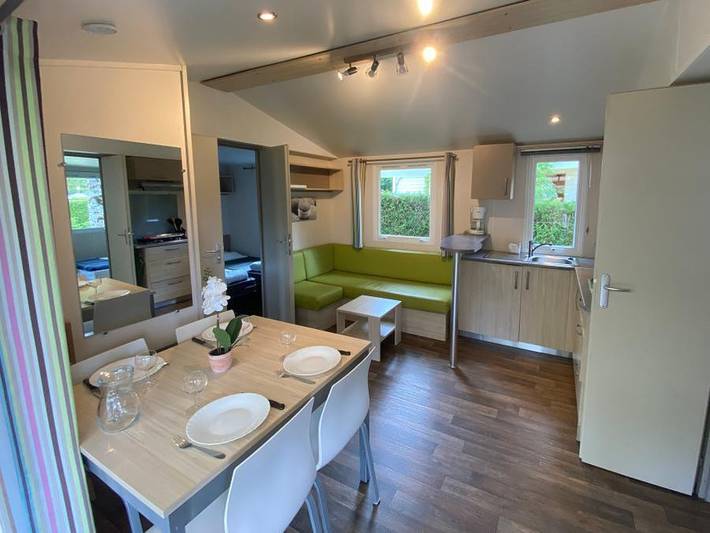 Camping Les 4 Saisons - Mobilheim 6 personen - Couflens in Oust, Parc naturel régional des Pyrénées ariégeoises