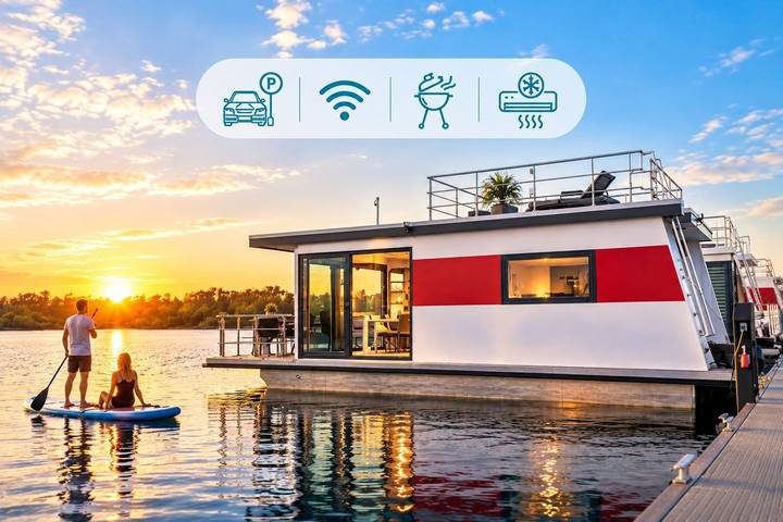 Ferienhaus für 2 Personen, mit Terrasse und Seeblick sowie Ausblick in Sonnenberg