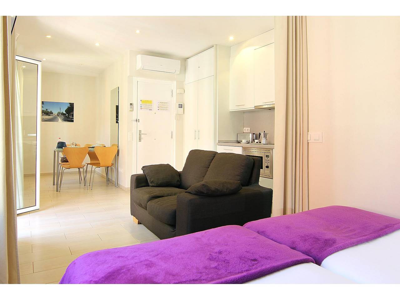 Hel studio-lejlighed, Studio for 2 personer med balkon in Barcelona Centre, Barcelona