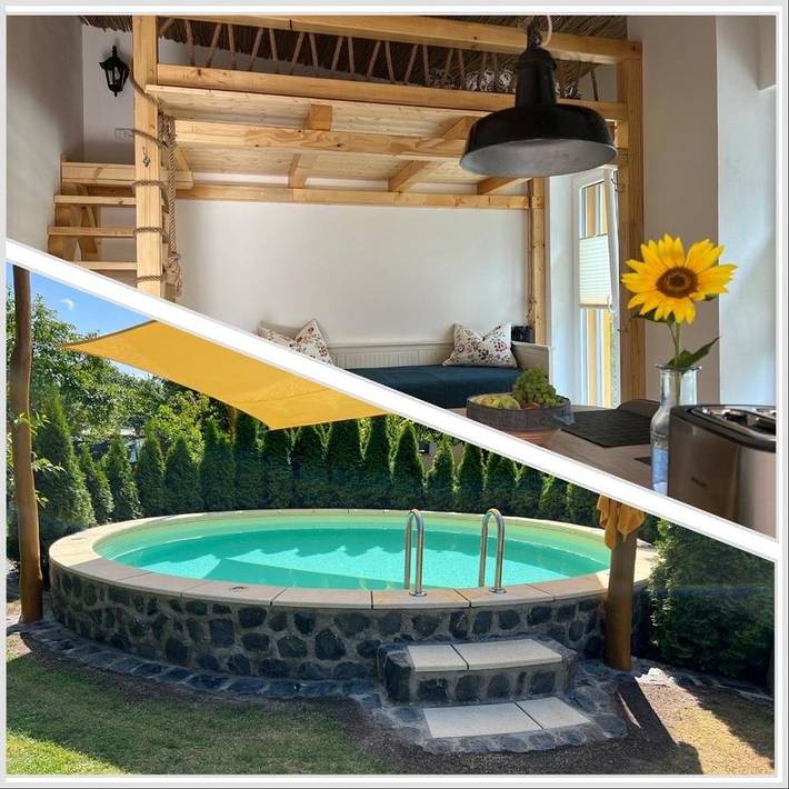Ferienwohnung für 4 Personen, mit Terrasse und Garten sowie Pool und Sauna in Weißwasser (Oberlausitz)