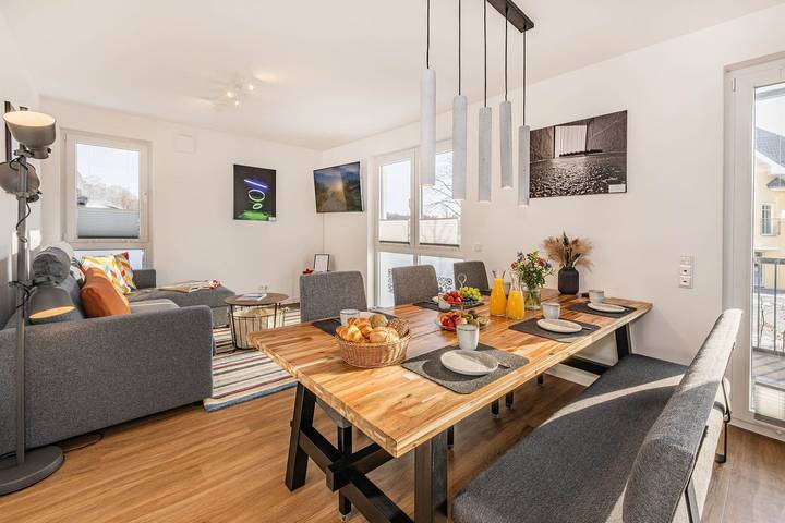 Ferienwohnung für 6 Personen, mit Balkon und Ausblick in Loddin