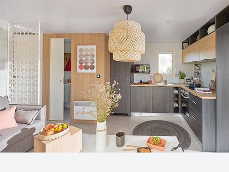 Sunêlia Domaine de Champé - Mobilheim 4 personen - Sunêlia Luxe Iroise 2 Zimmer 35m² - Tv - Lv - Bettwäsche vorhanden in Bussang, Regionaler Naturpark Belchen der Vogesen