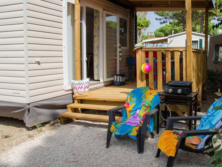 Camping les Jardins d'Agathe ****  - Mobilheim 2 personen - Cottage Stella Maris 2Pers+1kind -3Jahre 1Zimmer Klima in Grau d’Agde, Agde