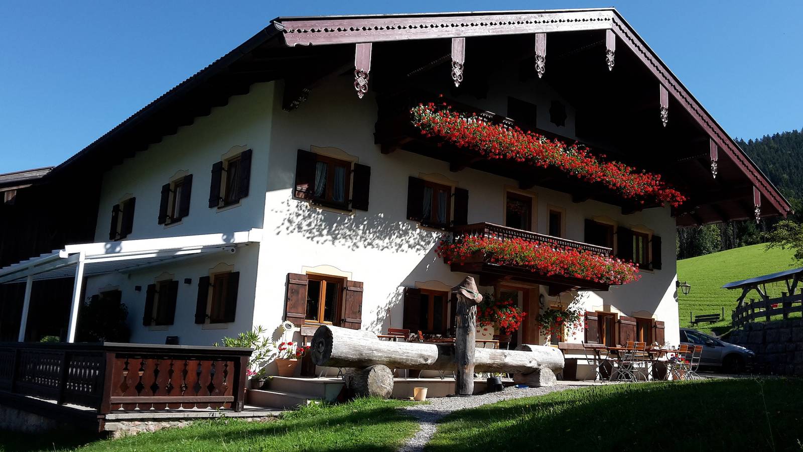 Bojernhof inkl. Chiemgaukarte - Alm2 Appartement 30qm, Balkon, Kochni., 1 Wohnschlafzimmer, Wlan, max 2 Pers. in Ruhpolding, Bayerische Alpen