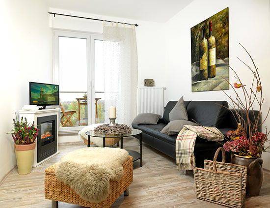 Ferienwohnung für 3 Personen, mit Balkon und Garten sowie Ausblick