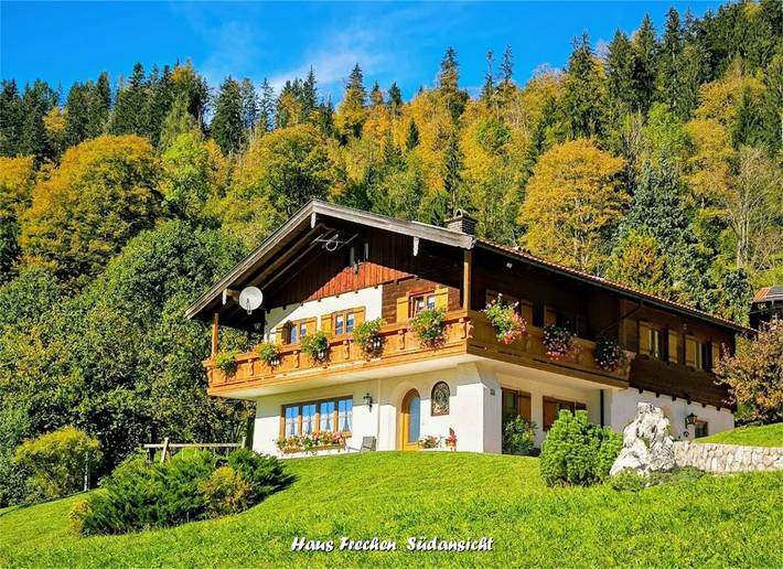 Ferienwohnung für 2 Personen, mit Balkon und Terrasse sowie Garten im Berchtesgadener Land